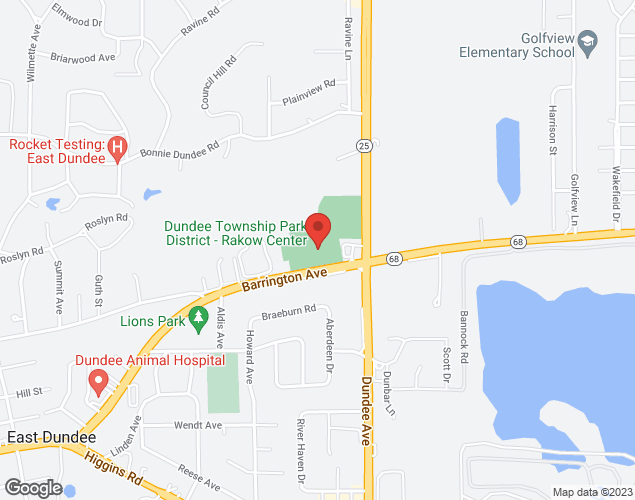 Map showing location at 665 E Barrington Ave, Carpentersville, IL