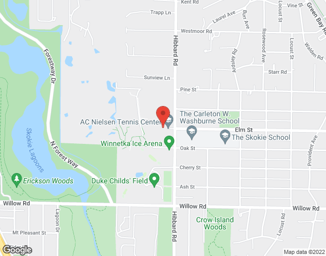 Map showing location at 540 Hibbard Road, Winnetka, IL