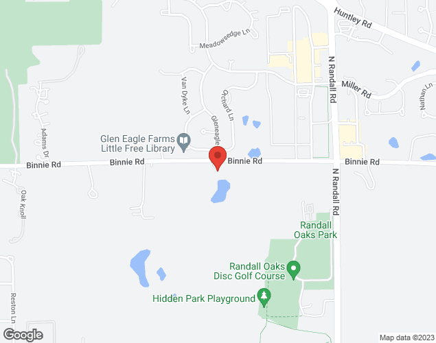 Map showing location at 4101 Binnie Rd, W. Dundee, IL