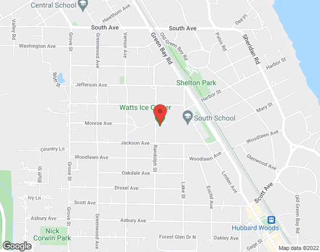 Map showing location at 305 Randolph Street, Glencoe, IL