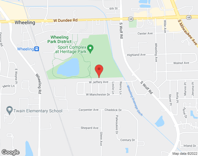 Map showing location at Varied, Wheeling, IL