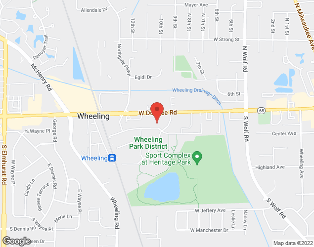 Map showing location at 333 W. Dundee Road, Wheeling, IL