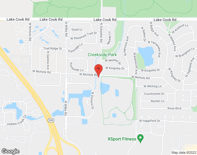 Map showing location at , Buffalo Grove, IL