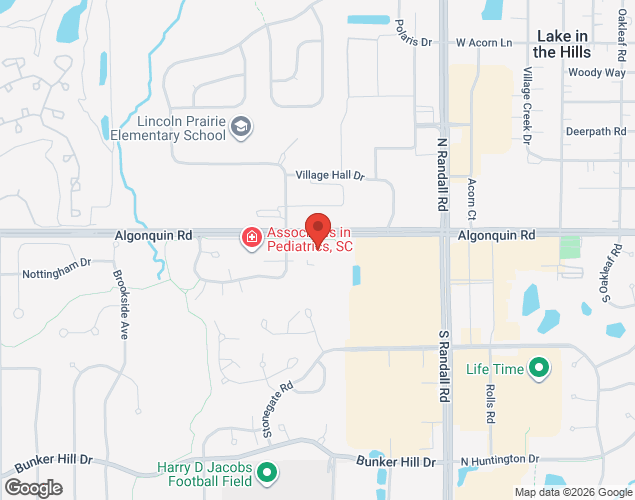 Map showing location at 2743 Algonquin Rd, Algonquin, IL