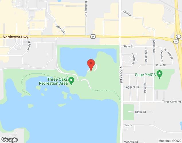 Map showing location at 5517 Northwest Highway, CrystalLake, IL