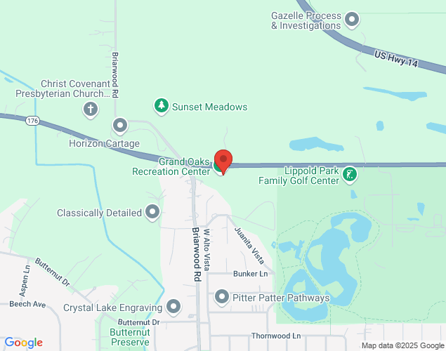 Map showing location at 1401 IL-176, Crystal Lake, IL