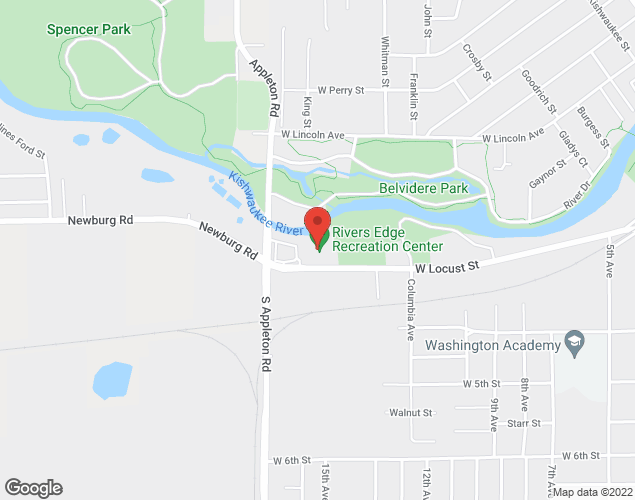 Map showing location at 1151 W. Locust St., Belvidere, IL