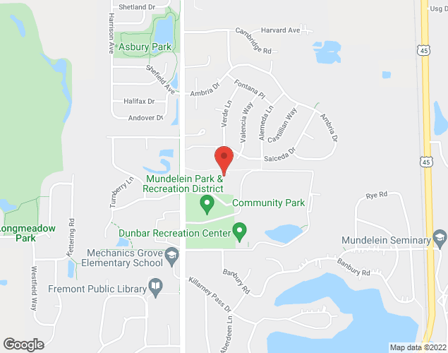 Map showing location at 1461 N. Midlothian Road, Mundelein, IL