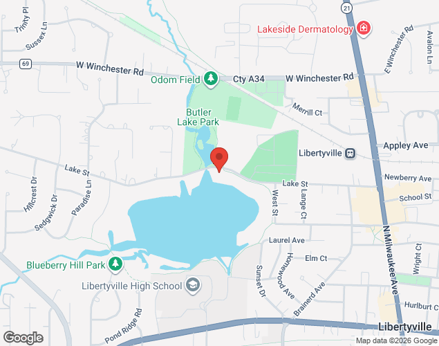 Map showing location at , , 