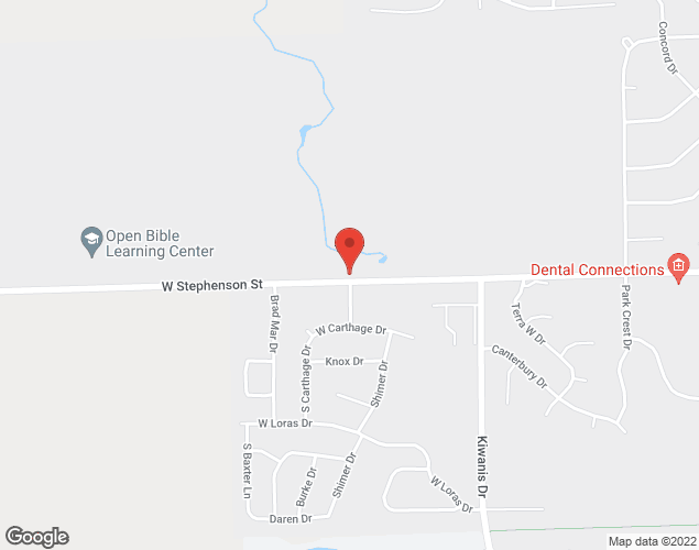 Map showing location at 3240 W Stephenson St, Freeport, IL