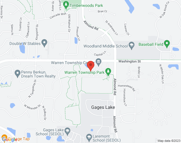 Map showing location at 17801 W Washington St, Gurnee, IL