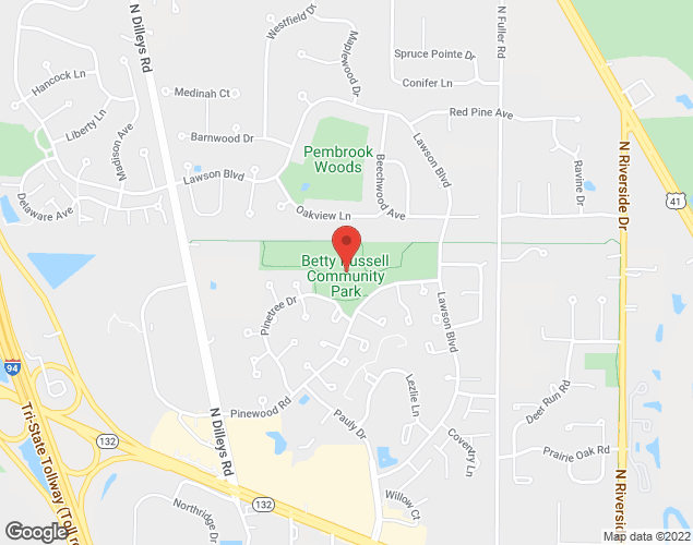 Map showing location at 5300 Pinewood Dr., Gurnee, IL