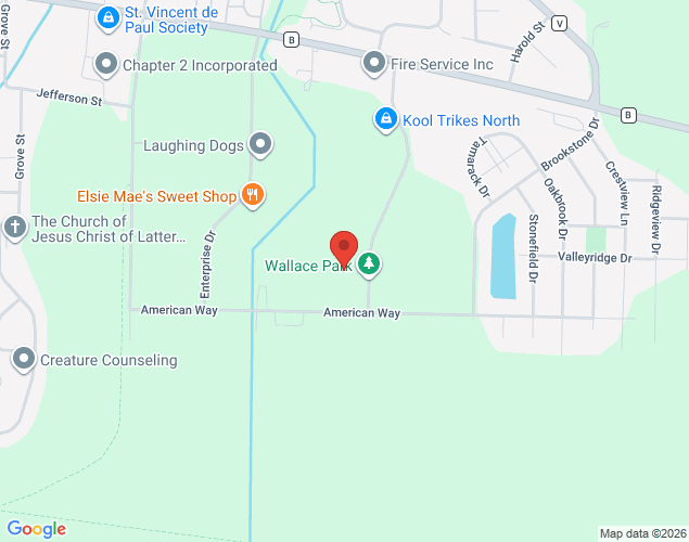 Map showing location at 675 Industrial Drive, Lake Mills, WI