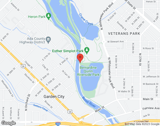 Map showing location at 3400 W Pleasanton Ave, Boise, ID