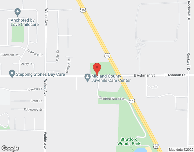 Map showing location at 3922 E. Ashman, Midland, MI