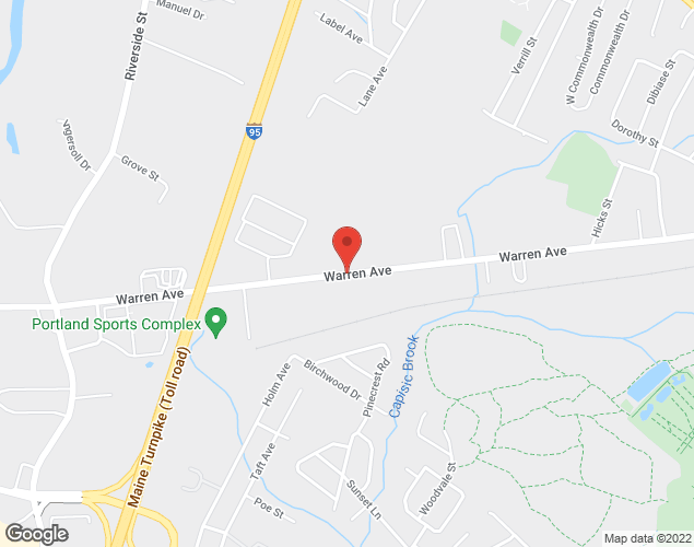 Map showing location at Warren Ave, PORTLAND, ME