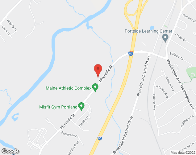 Map showing location at 1158 Riverside St Portland, PORTLAND, ME