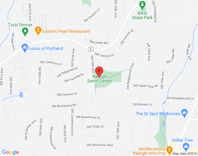 Map showing location at 3500 Southwest 78th Avenue, Portland, OR
