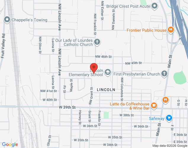 Map showing location at 611 Northwest 44th Street, Vancouver, WA