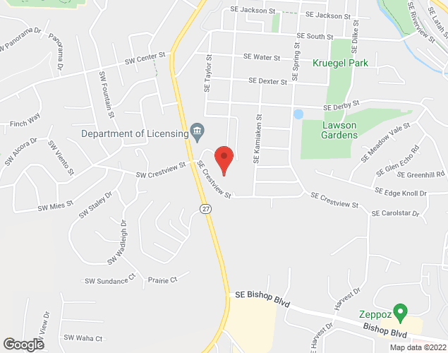 Map showing location at 190 SE Crestview St, Building B, Pullman, WA