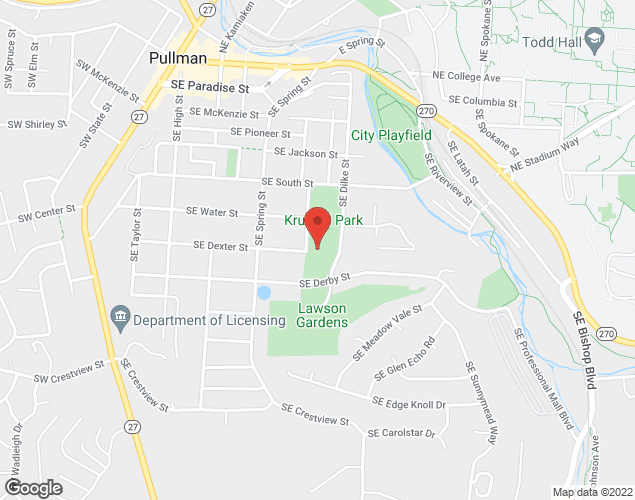 Map showing location at 705 SE Dilke St, Pullman, WA