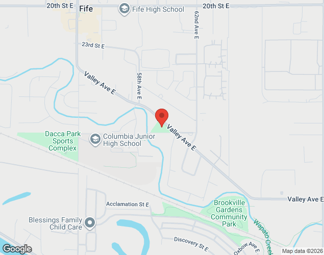 Map showing location at 5920 Valley Ave E, Fife, WA