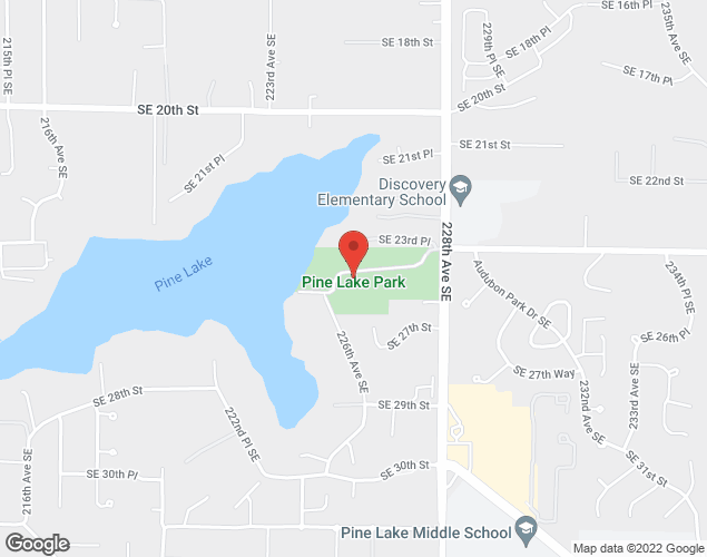 Map showing location at 2401 228 Ave SE, Sammamish, WA