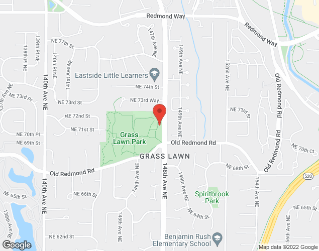 Map showing location at 7031 148 Ave NE, Redmond, WA