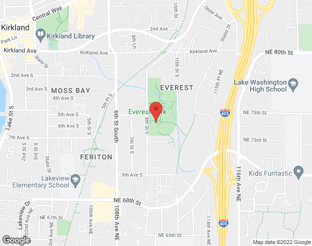 Map showing location at 500 8th St S, Kirkland, WA