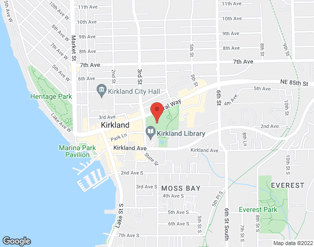 Map showing location at 202 3rd Street, Kirkland, WA