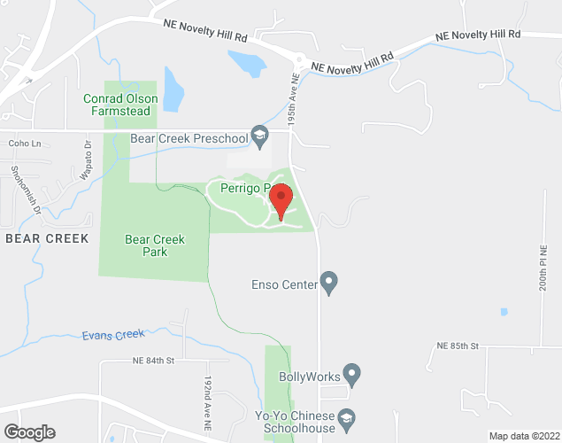 Map showing location at 9011 196 Avenue NE, Redmond, WA