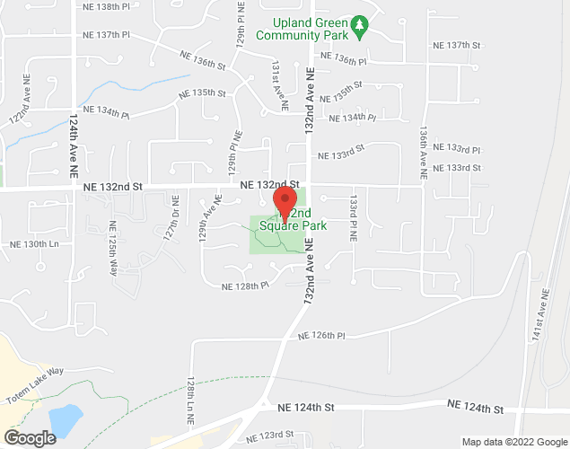 Map showing location at 13159 132nd Ave NE, Kirkland, WA